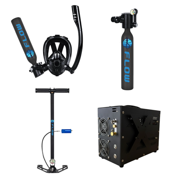 Flow Tank Series 5 + Hand Pump + Turbocharger + Full Face Mask